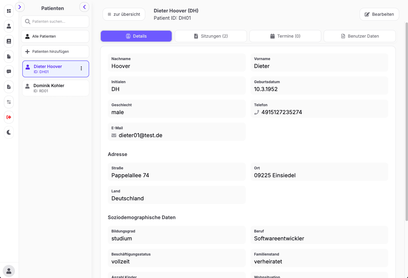 Verwalten Sie Ihre Patienten